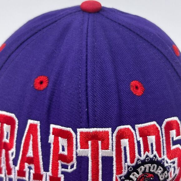 Toronto Raptors Baseball Hat Cap Adidas NBA Basketball 6 Panel Snapback Purple - Picture 9 of 14